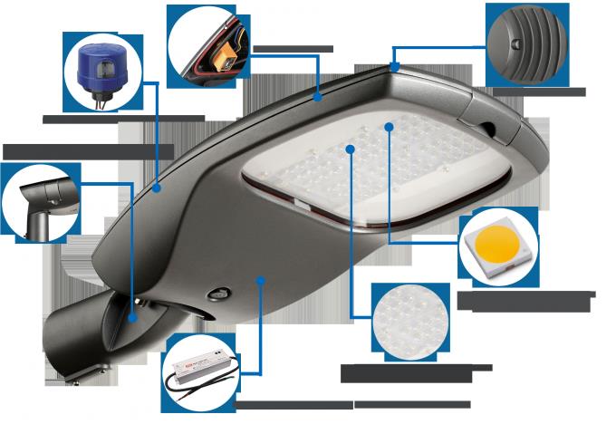 Outdoor Security LED Street Light IP66 100W Intelligent LED Light Street Lamp